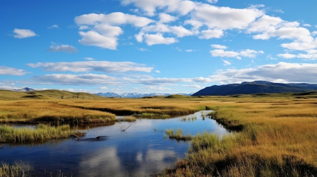 Norwegisch inspirierte sumpfige Wüstenlandschaft in Lone Ranges Nevada