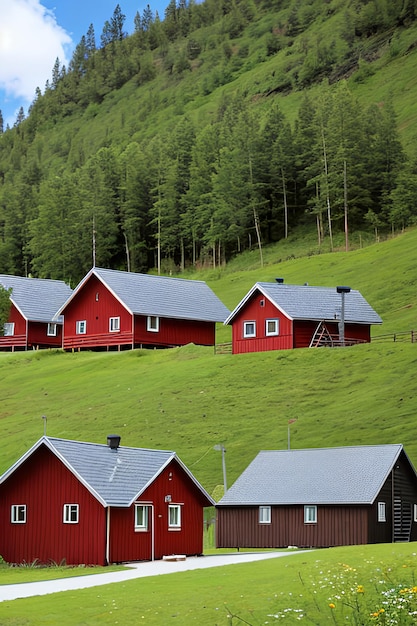 Norwegische Hütten