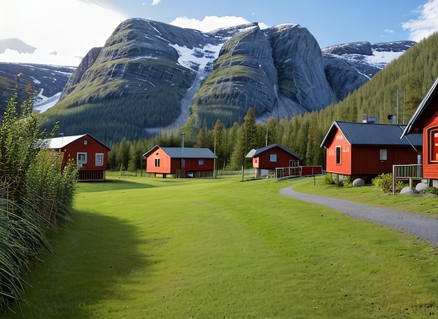 Norwegische Hütten