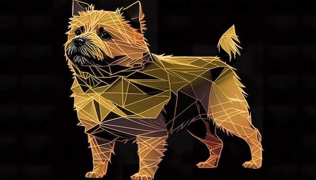 Norwich Terrier Hund Kreative Illustration Ai generieren