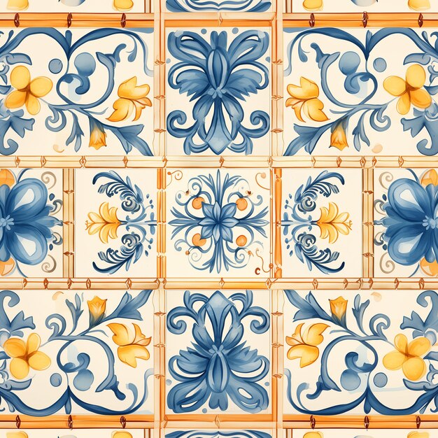 Foto nostalgia náutica impresiones de azulejos azules azules