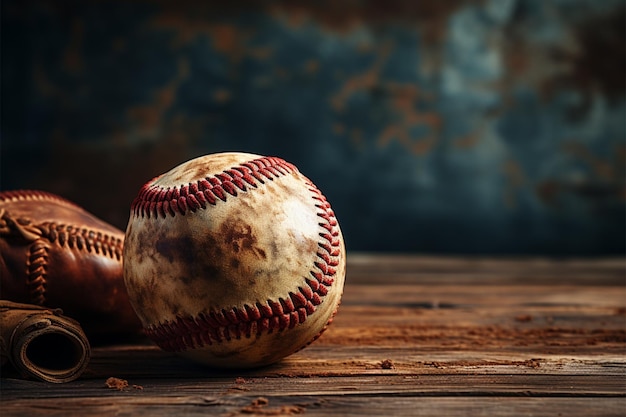 Nostalgischer Hintergrund Vintage-Baseball-Essenz gefangen genommen in altmodischer Ästhetik und Charme