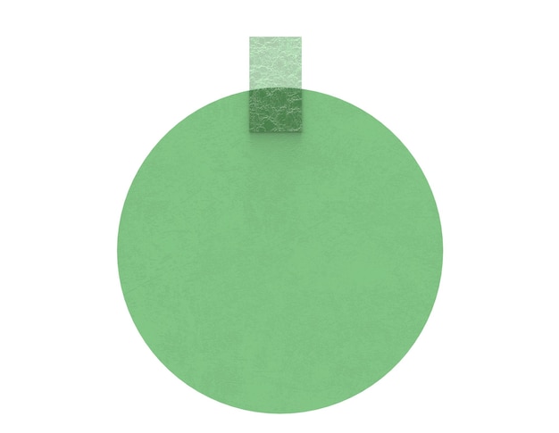 nota adesiva washi tape verde círculo arredondado