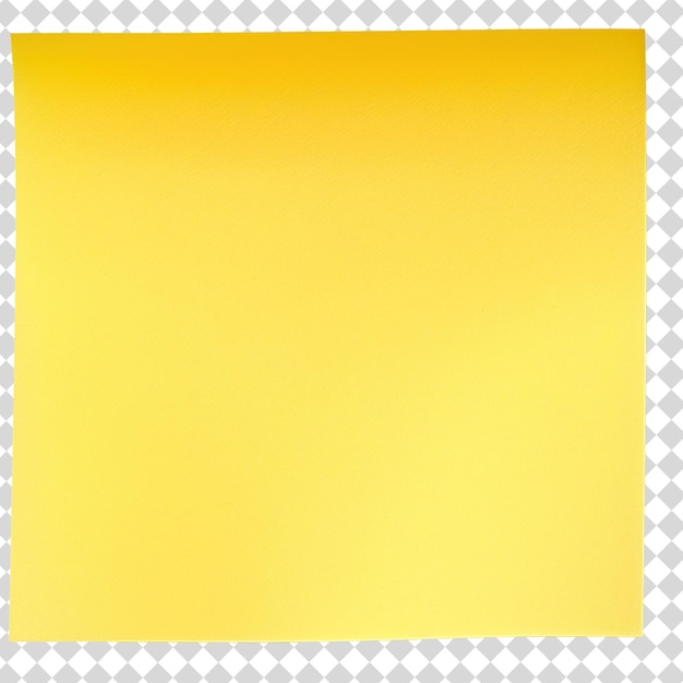 Foto nota adhesiva amarilla en blanco aislada en un fondo transparente en formato de archivo psd