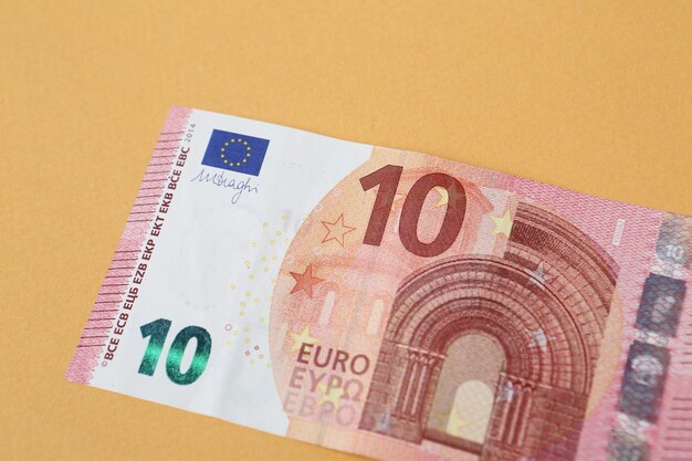Notas de euro do dinheiro da moeda europeia