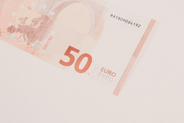 Notas de euro do dinheiro da moeda europeia