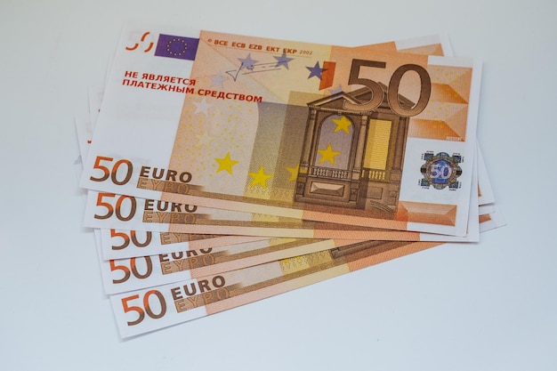 Notas de Euro Money e dinheiro 50 euros