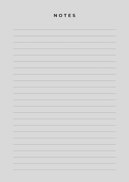 Notebook-Seiten für Notizen und Ziele Planer Seitenvorlage Modern Business Organisator Wochenplan-Seite
