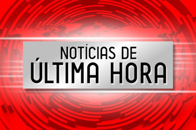 Foto notícias de última hora na ilustração 3d do sinal português