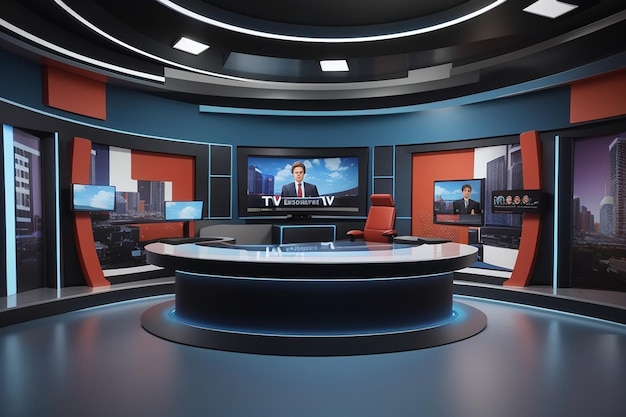 Noticias del estudio de televisión virtual 3D