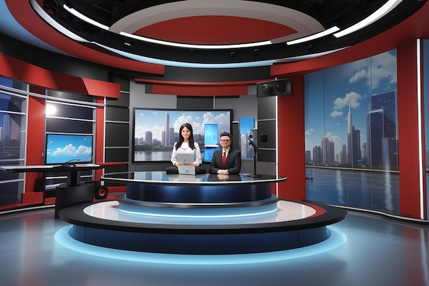 Noticias del estudio de televisión virtual 3D