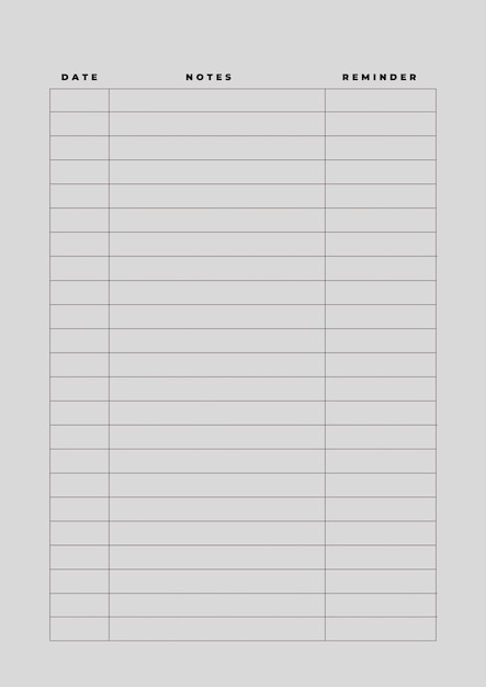 Notizbücher für Notizen und Erinnerungen, Planer-Seitenvorlage, Geschäftsorganisator, Wochenplan-Seite