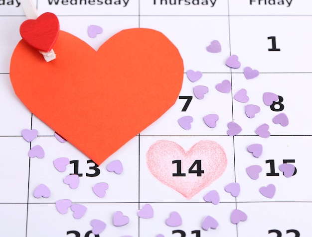 Notizen zum Kalender (Valentinstag), Nahaufnahme