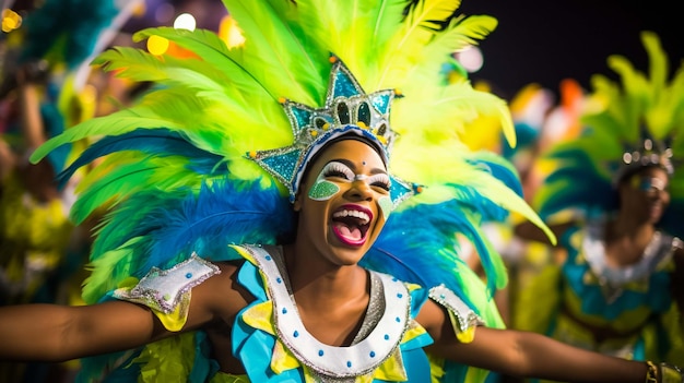 Foto notting hill dançarinos de carnaval belas mulheres velhas e jovens