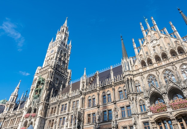 Nova Câmara Municipal Neues Rathaus em Munique Alemanha