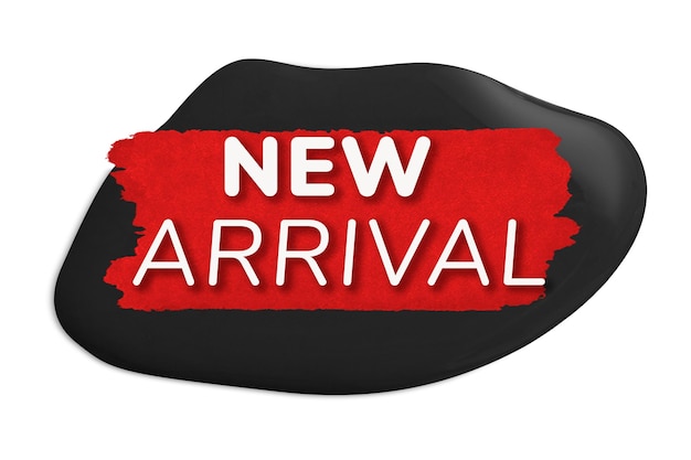 Nova chegada png crachá adesivo pintura pincel traço de compras clipart