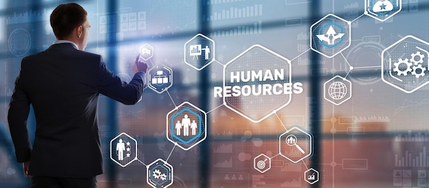 Nova gestão de recursos humanos hr team building e conceito de recrutamento