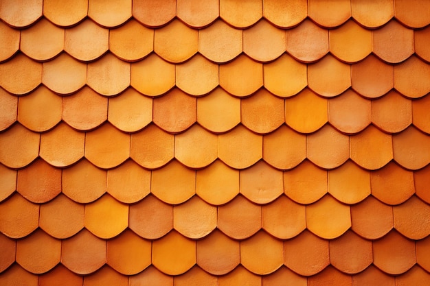 Foto nova superfície de telhas de terracota laranja brilhante com fundo texturizado