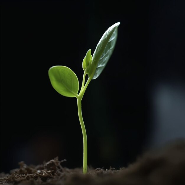 Nova vida emerge na estação de primavera chuvosa foto