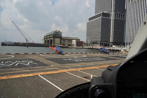 nova york city manhattan passeio de helicóptero paisagem urbana aérea