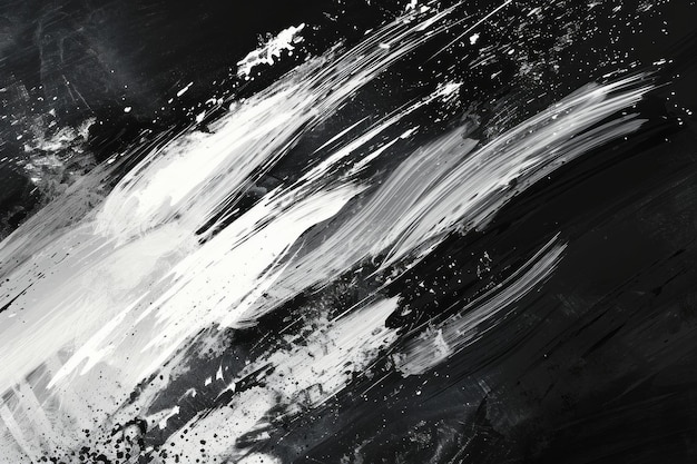 Novedades Venta Comprar ahora firmar sobre arte pinceladas blancas pintura sobre fondo negro ilustración