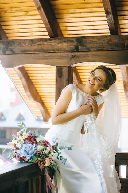 novia de la mañana antes de la boda