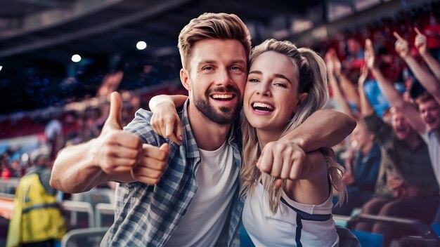 Foto el novio apoya a la novia en el partido.