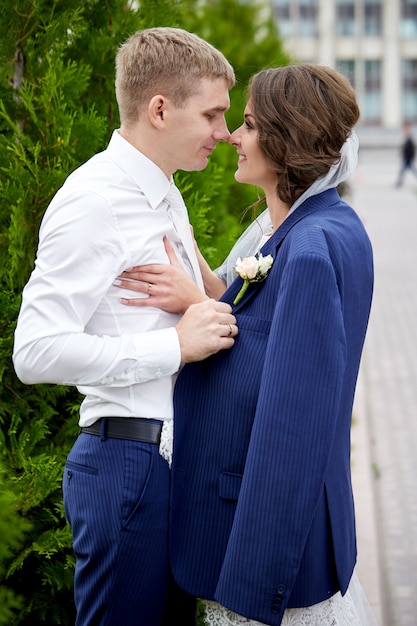 Novios en el día de su boda