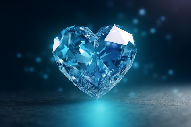 Novo diamante em forma de coração Gerar Ai