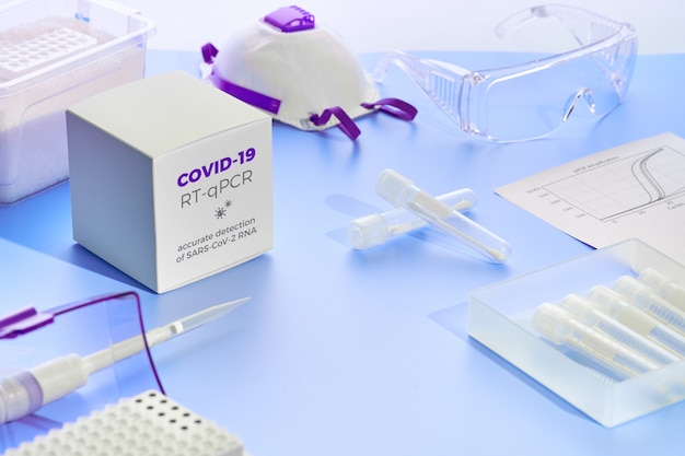 Novo e rápido kit de teste de coronavírus covid-19, reagentes e ferramentas de diagnóstico por pcr