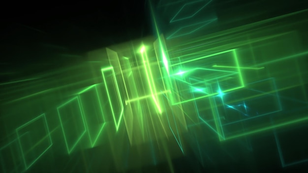 Novo fundo de tecnologia digital luz neon escura borrão de movimento brilho fantástico renderização 3d