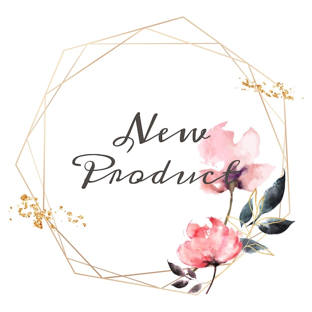 Novo produto png moldura floral