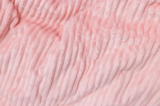 Novo tecido rosa macio com ondas e linhas Textura abstrata de fundo closeup