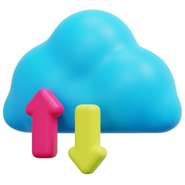 nube 3d render icono ilustración