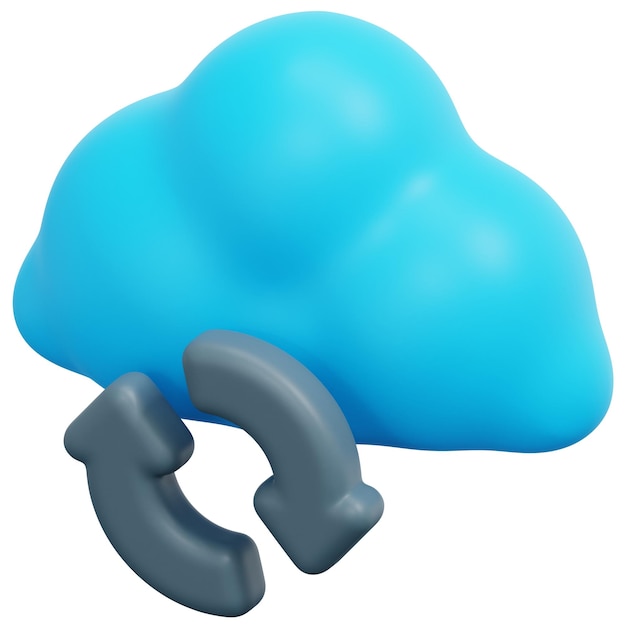 nube 3d render icono ilustración