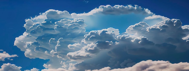 Nube blanca en el cielo azul