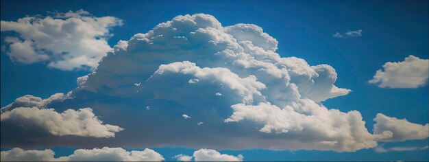 Nube blanca en el cielo azul