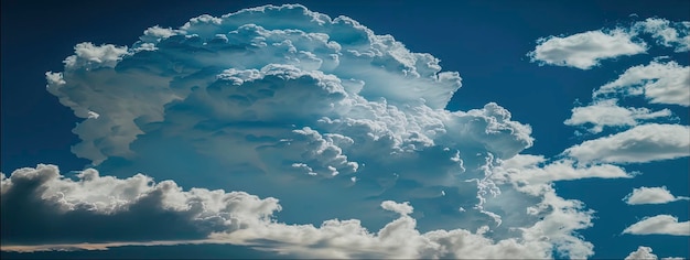 Nube blanca en el cielo azul