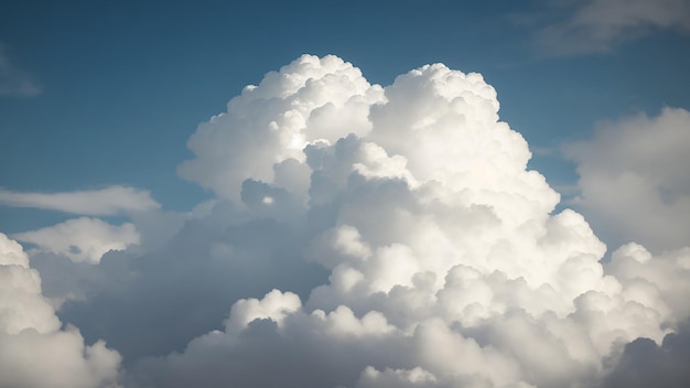 Nube blanca en el cielo azul