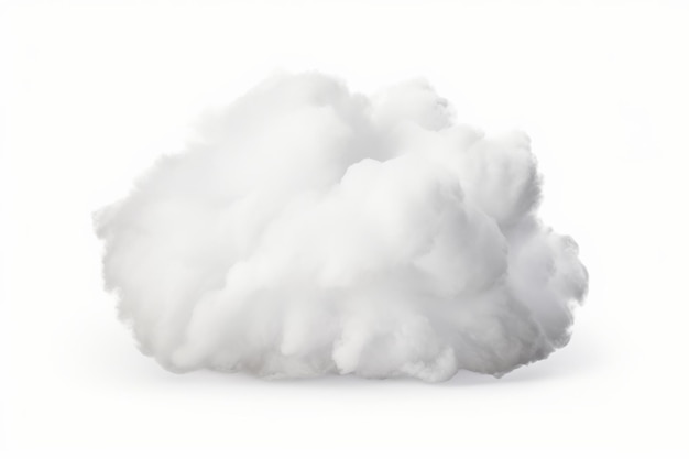 Nube blanca etérea bailando en el aire en una superficie blanca o clara PNG Fondo transparente