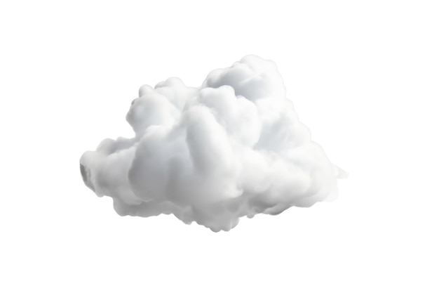 Una nube blanca con un fondo blanco.