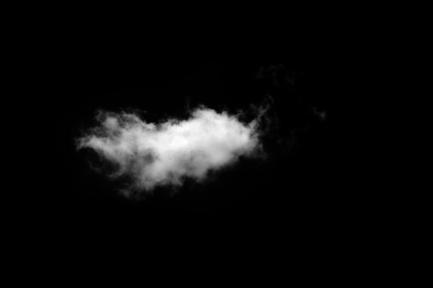 Nube blanca con fondo negro