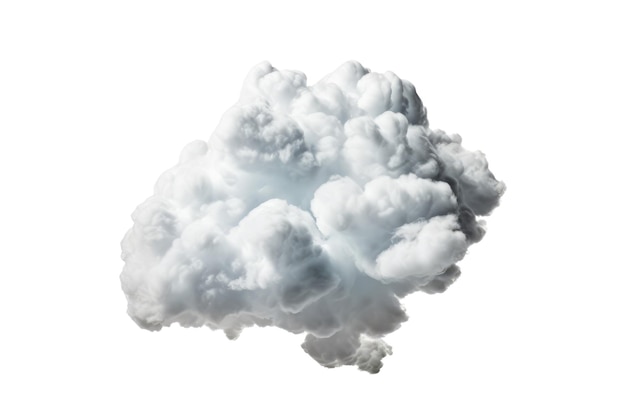 Una nube blanca con una raya azul y la palabra nube sobre ella.