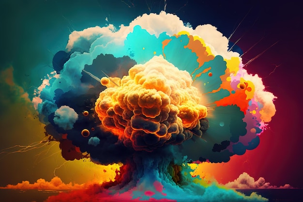 Una nube de colores con la nube de palabras