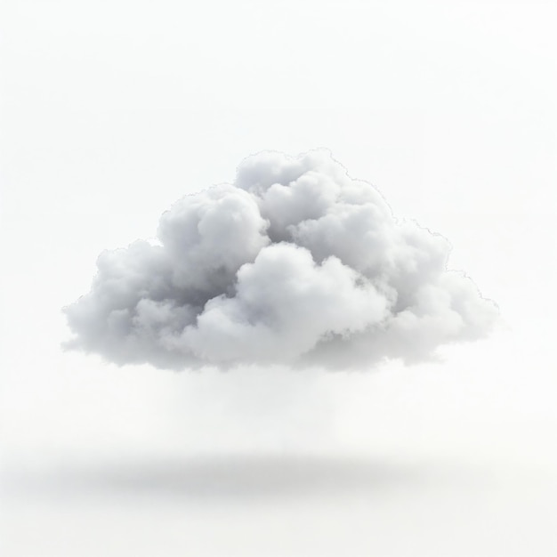 Nube esponjosa en un cielo despejado