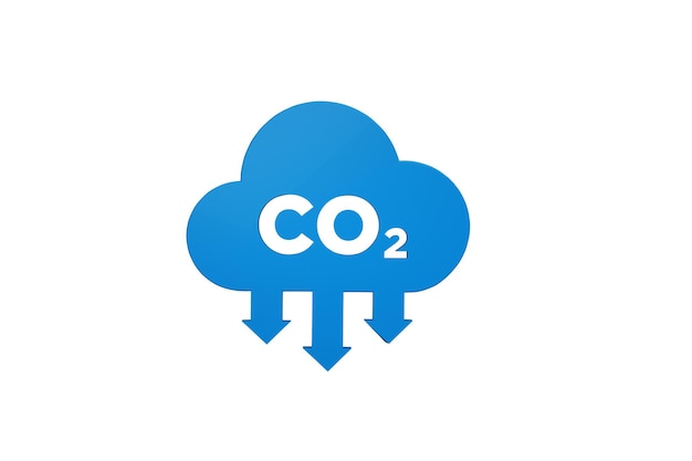 Foto nube de gas co2 aislada en fondo blanco render 3d reducir las emisiones de co2 para limitar el cambio climático y el calentamiento global