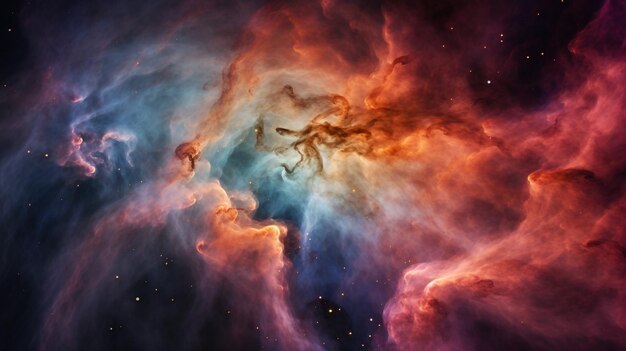 Nube de Gas Interestelar una extraordinaria imagen de astrofotografía con una nube de gas colorida en el universo