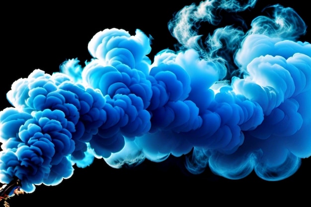 Foto nube de humo azul transparente aislado