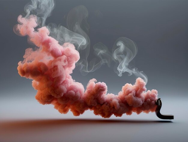 Foto una nube de humo está saliendo de una pipa con un mango negro