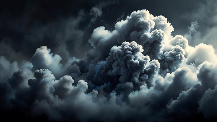 una nube oscura con fondo oscuro y un fondo oscuro